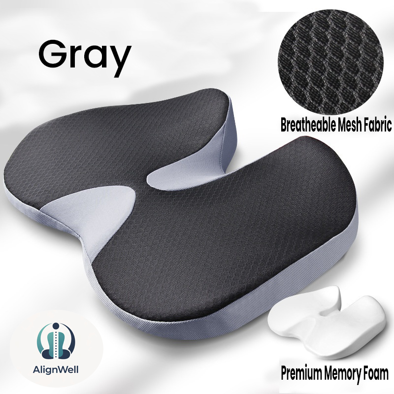 Ergonomic Memory Foam Seat Cushion For Tailbone & Posture Comfort